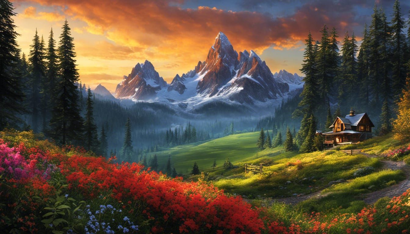 Cabin Retreat with Crystal Waterslide in Swiss Alps