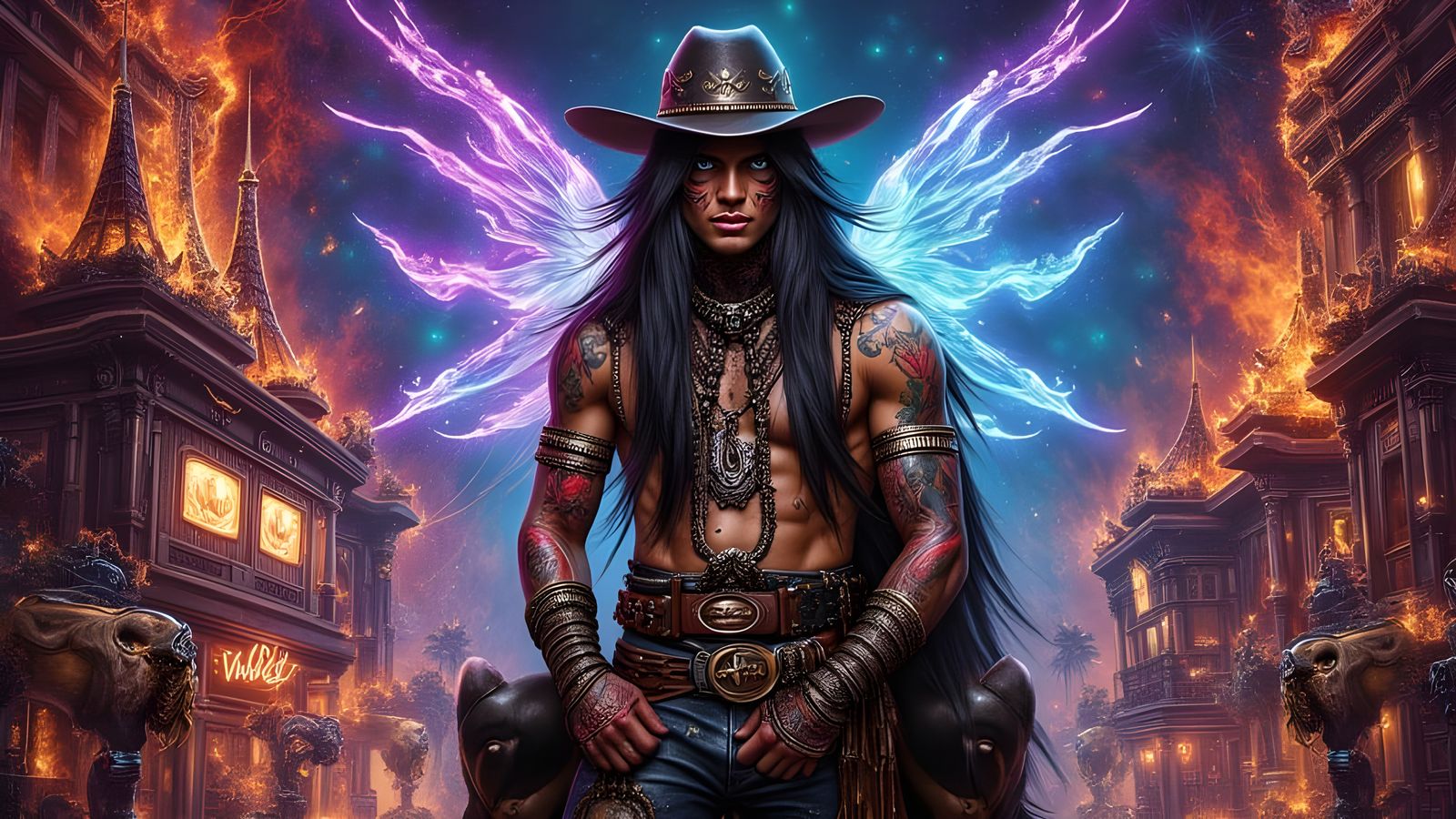 Gothic Sci-Fi Metal Rocker in a Post-Apocalyptic World