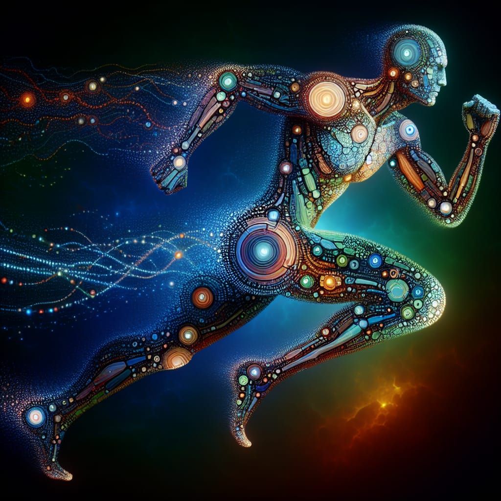 Kinetic Cyborg with Fractoluminescent Design as Pointillism ...