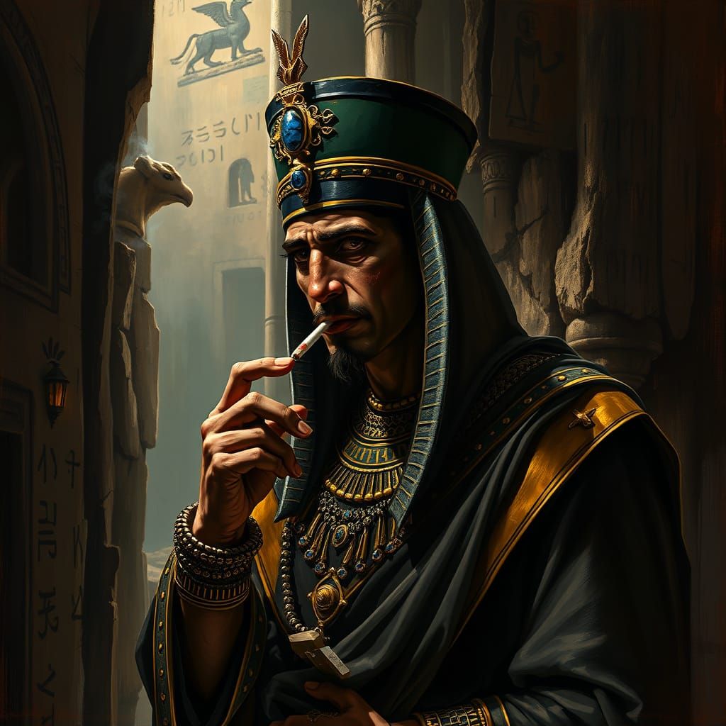 Ancient Egyptian King's Alley Break in Painterly Style