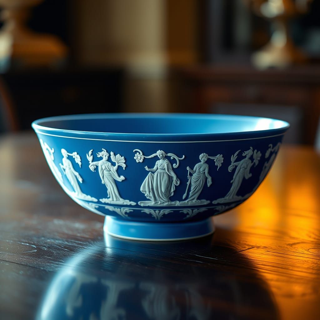 Luxurious Neoclassical Jasperware Still Life in Soft Focus
