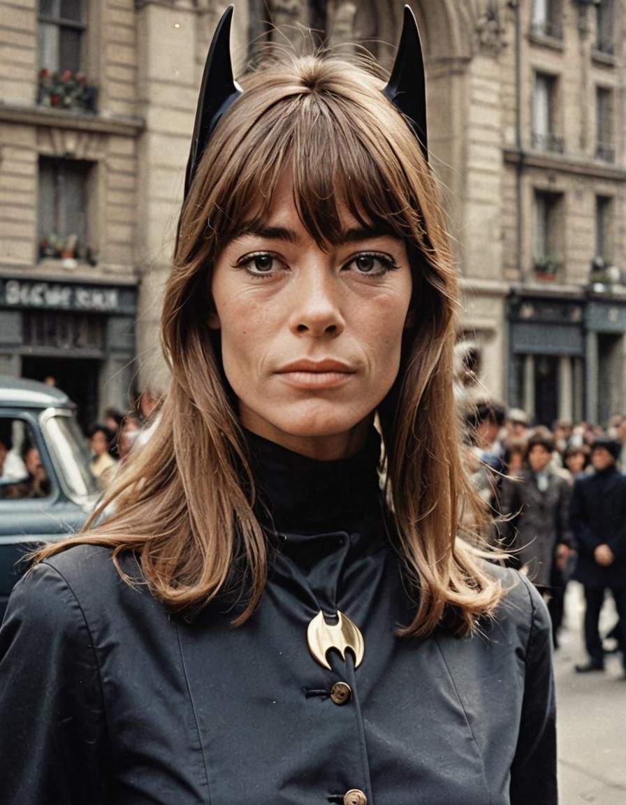 Françoise Hardy as Batman: AI Concept