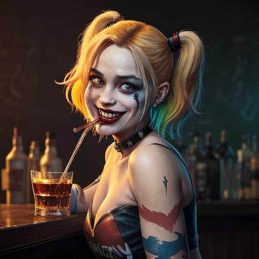 Hyperrealistic Harley Quinn in Old Bar