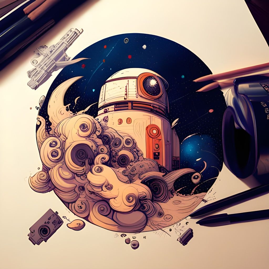 Hyperrealistic Galaxies and Stars Splash Art