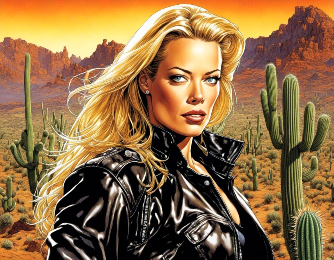 Seductive Portrait in Desert Landscape