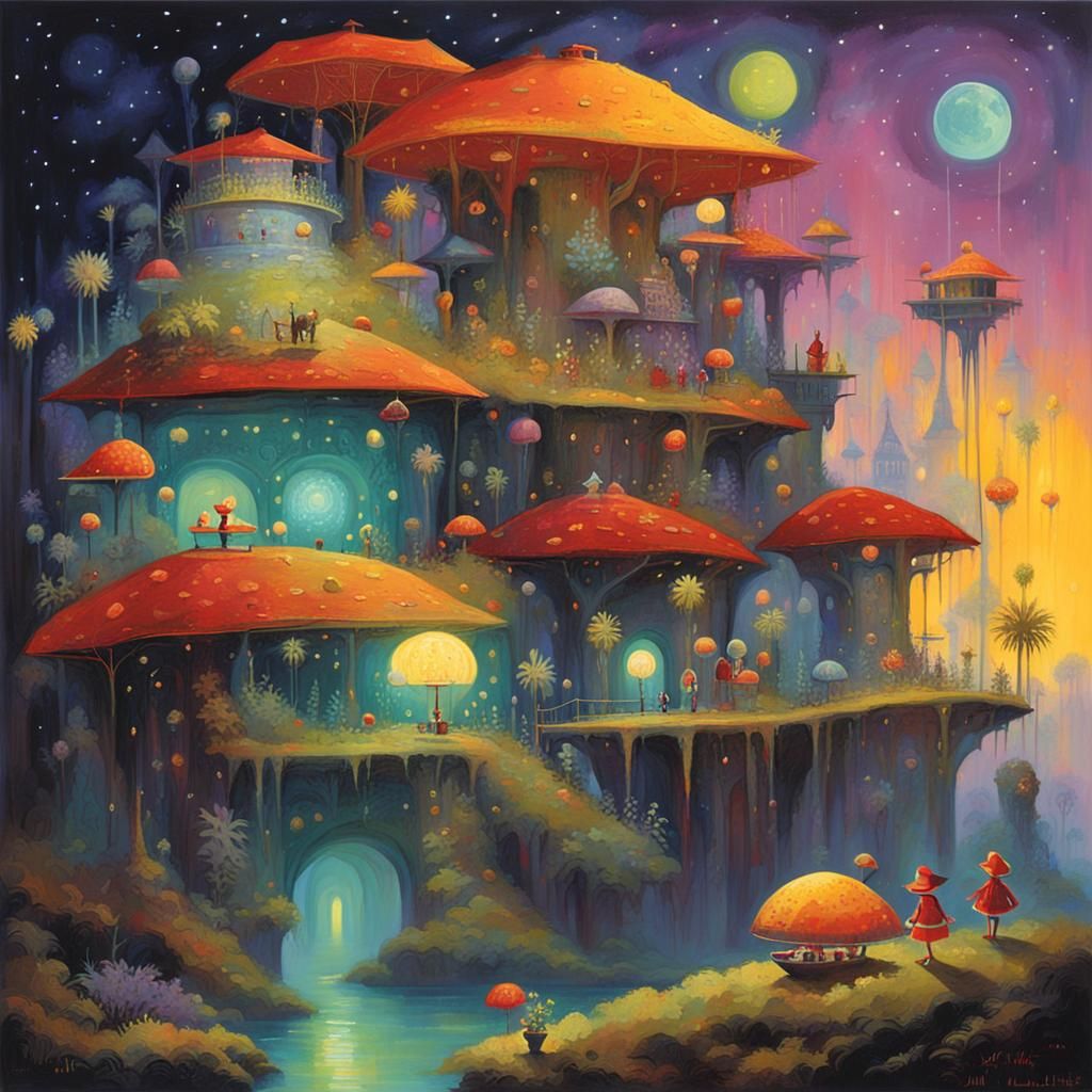 Retro Sci-Fi Gas Giant Illustration