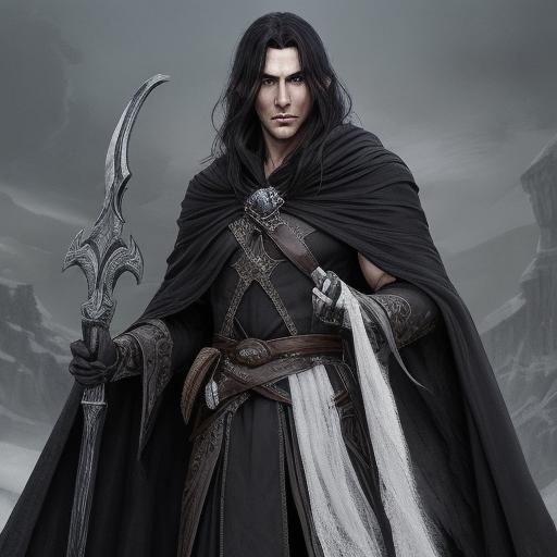 High Elf Sorcerer with Arcane Staff