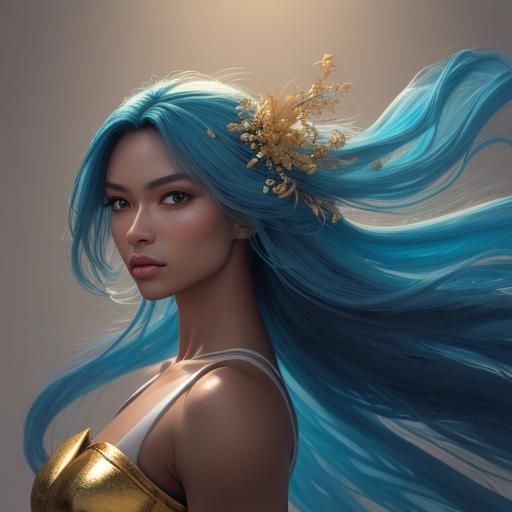 Flawless Digital Portrait of a Confident Woman
