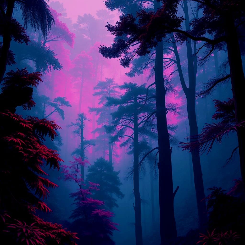 Pink Forest: A Detailed Matte Painting