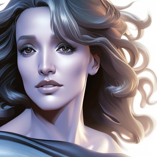 Flashdance Portrait in Art Nouveau Style