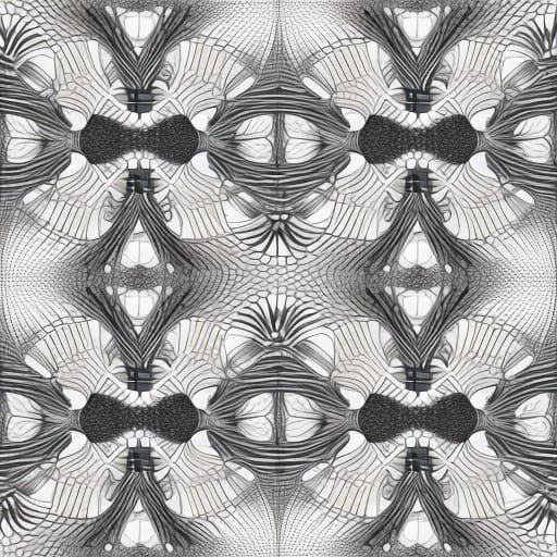 Gzhel Style Element with 3D Shading