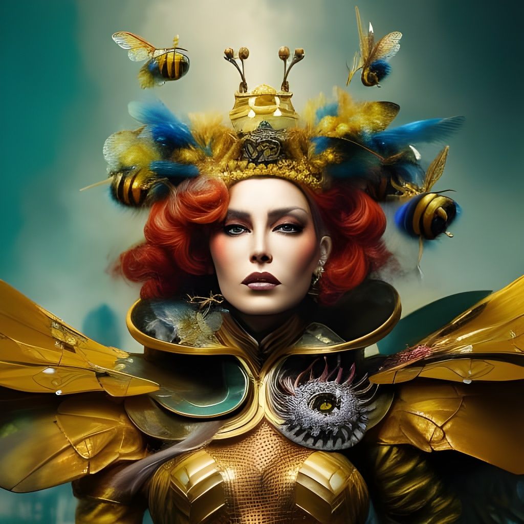 Crowned Queen Bee: Fantasycore Artwork
