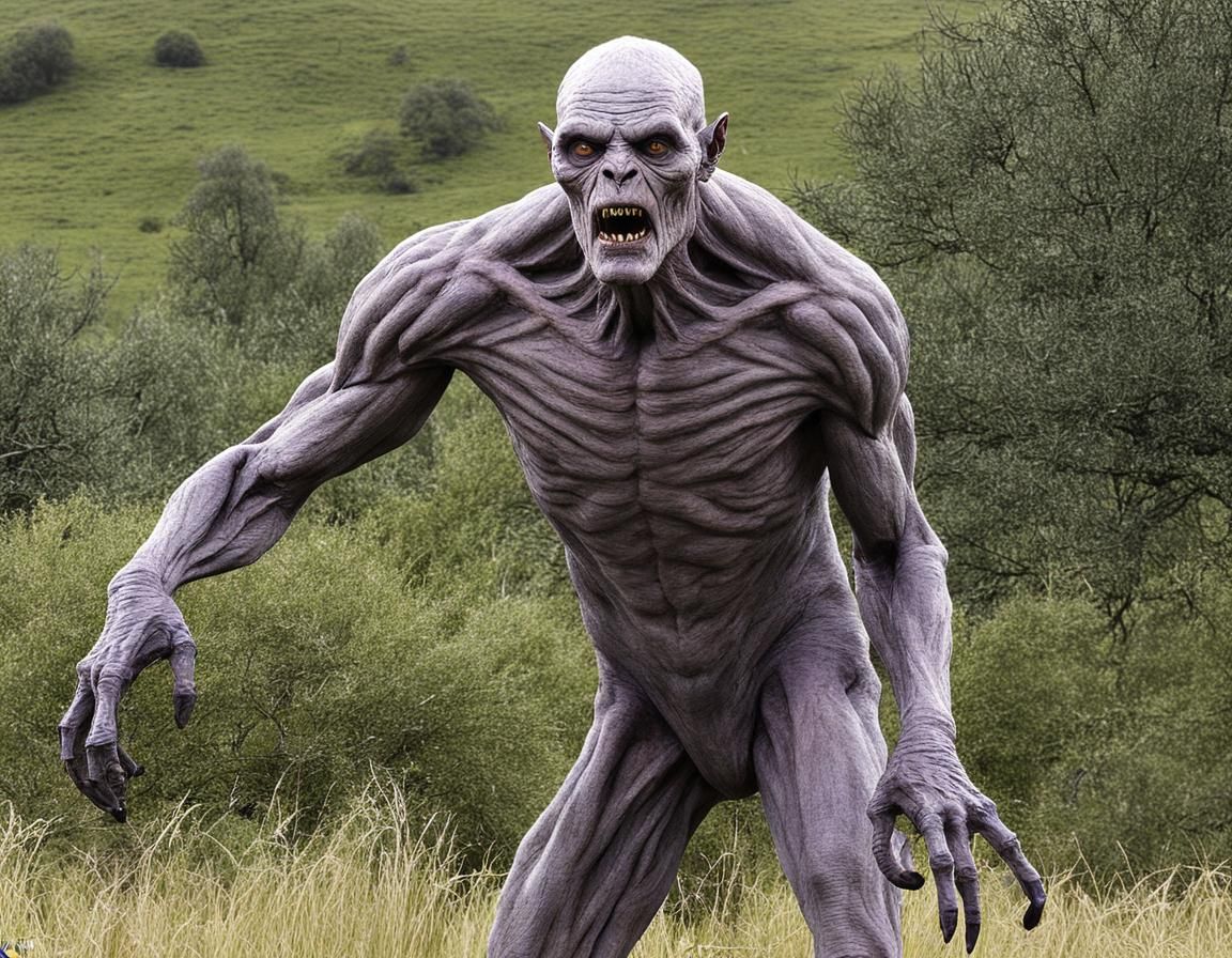 Giant Highland Creature with Gray Hair