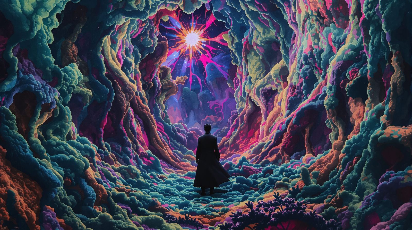 Surreal Neural Figure in Digital Painting Style