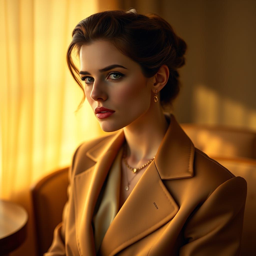 Kate Mara Portrait in Art Nouveau Style