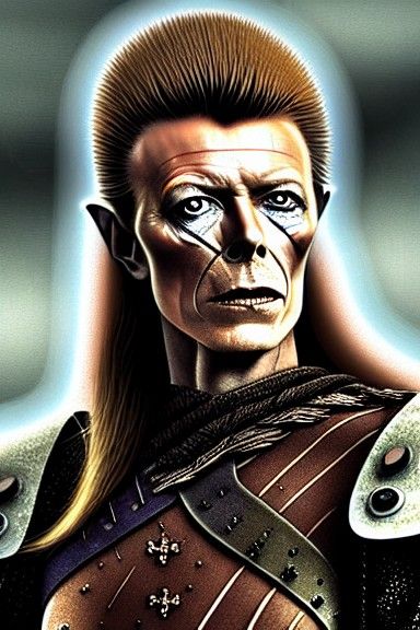David Bowie as Viking Warrior: Hyperrealistic Concept Art