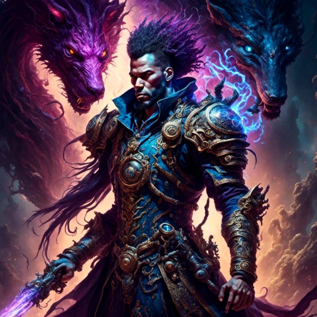 Detailed Animal Warrior With Deep Background