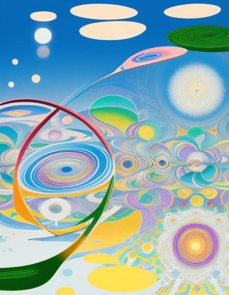 Kaleidoscopic Garden in Surrealist Style