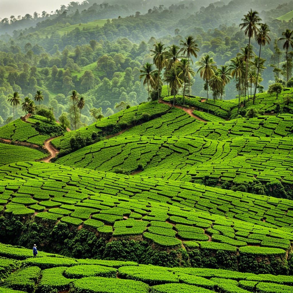 Kerala Tea Plantation in Munnar, India