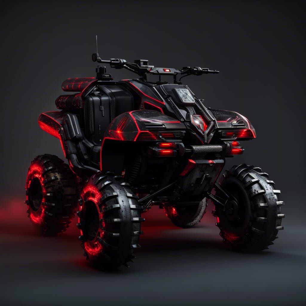 Futuristic Dystopian Military ATV Transport