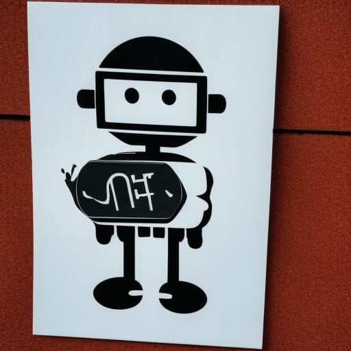 Futuristic Robot Begs for Food: Splash Art