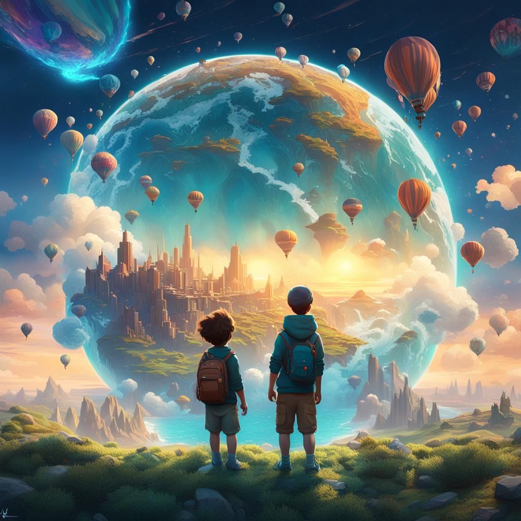 Epic Climax Scene in Maximalist Digital Art
