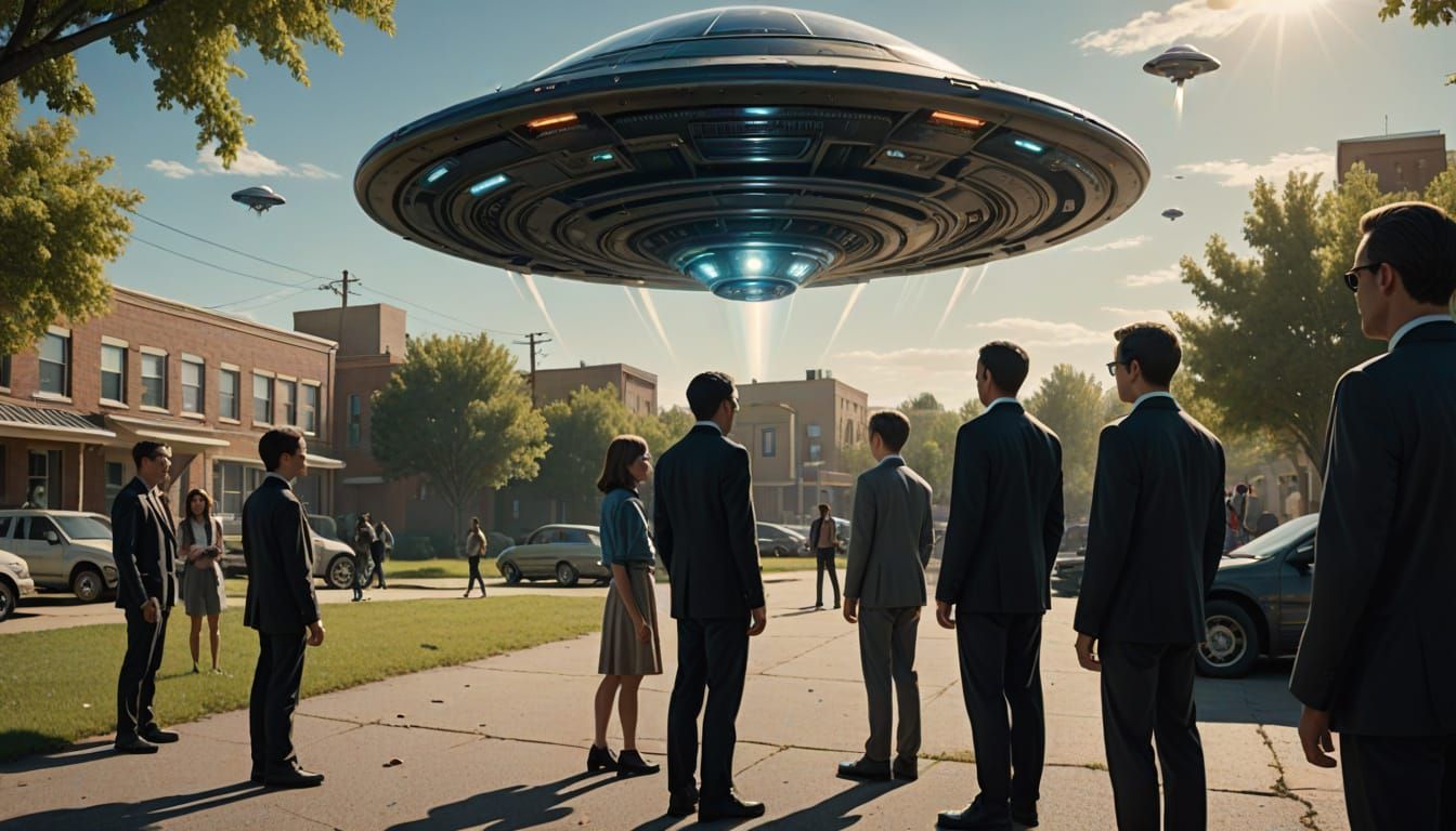 MIB Agents Investigate UFO Landing Near School