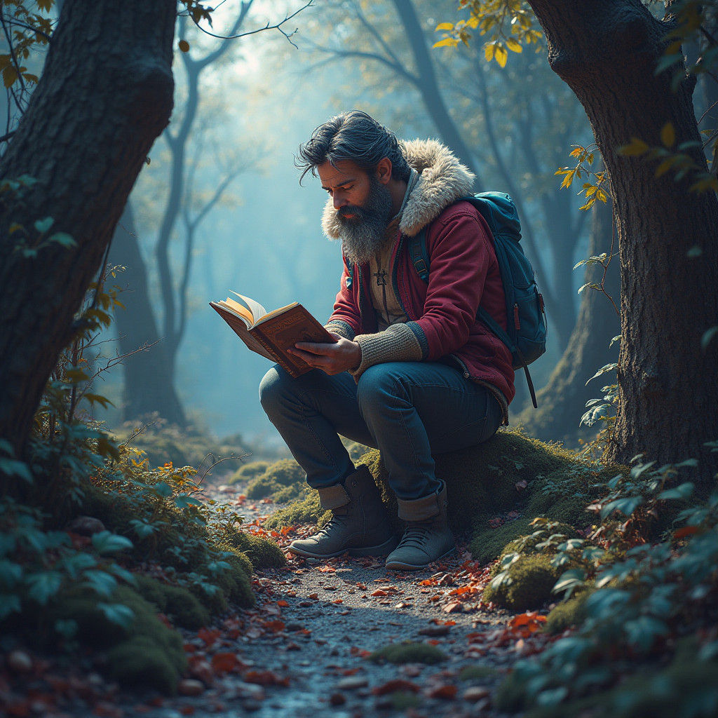 Detailed Matte Painting of Irwin Shaw Book