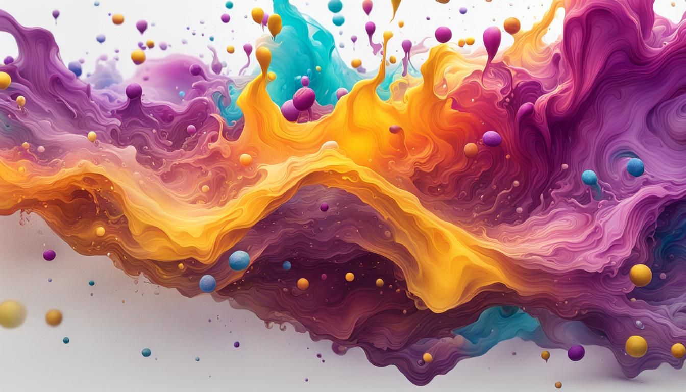 Vivid 3D Abstract Energy Splashing Upwards