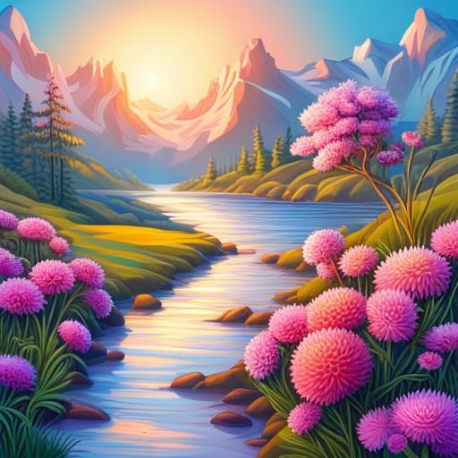 Pastel 3D Flower Pattern, Papercut Style