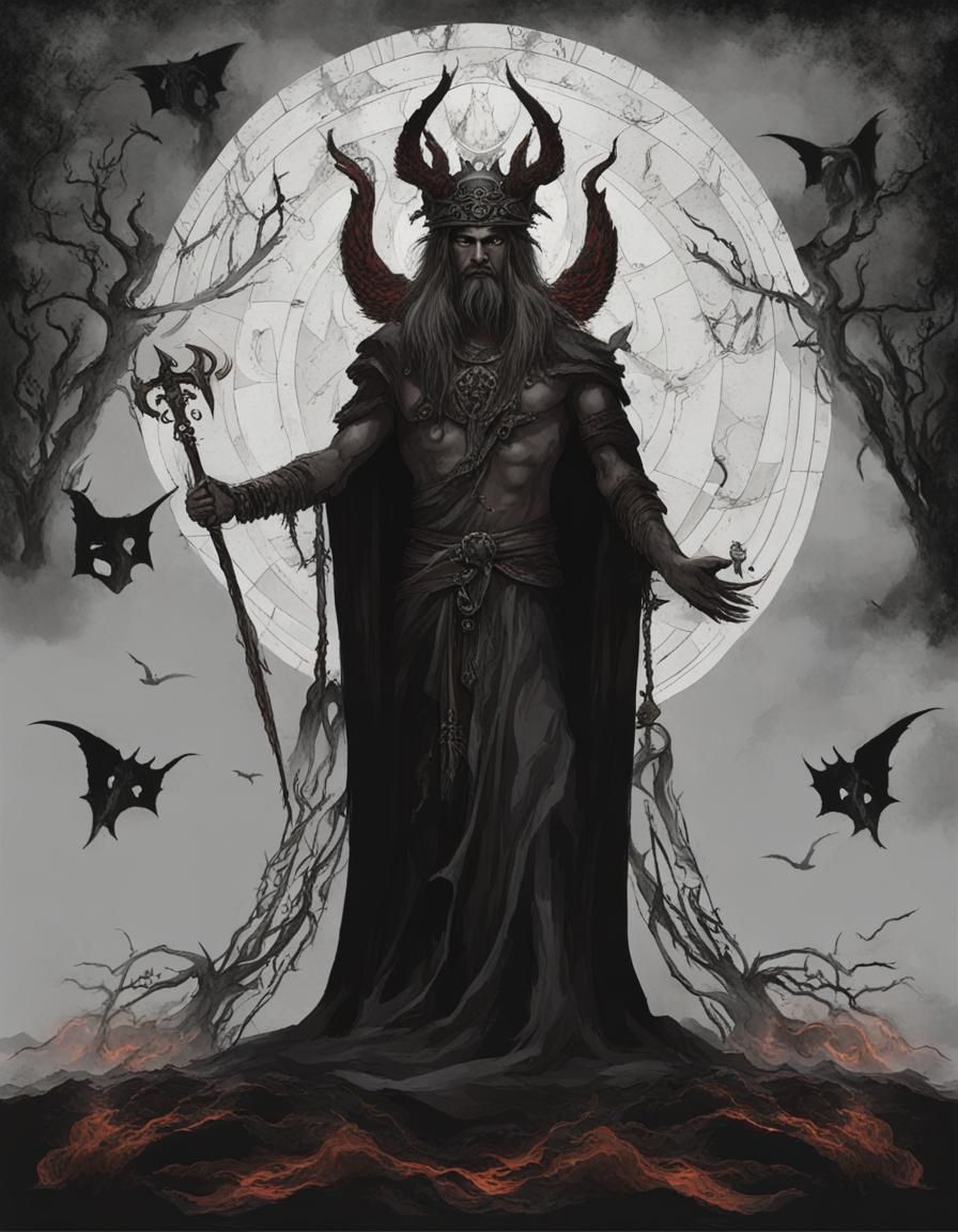 Pagan God of Darkness: An AI Generated Image