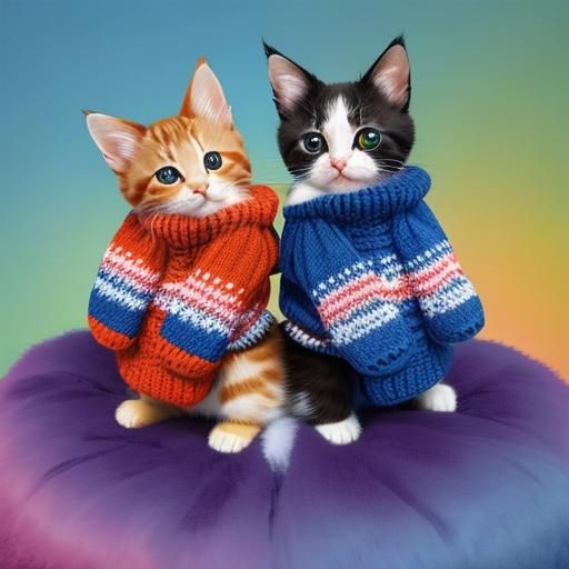 Kittens Smitten: An Abstract Mitten Masterpiece