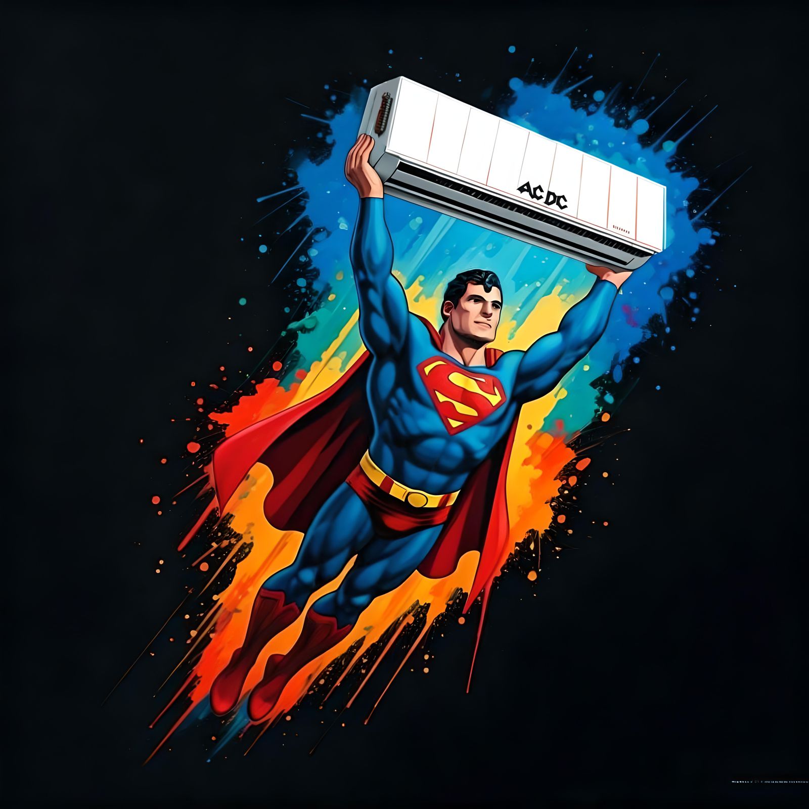 AC/DC in a Bold 80s Font