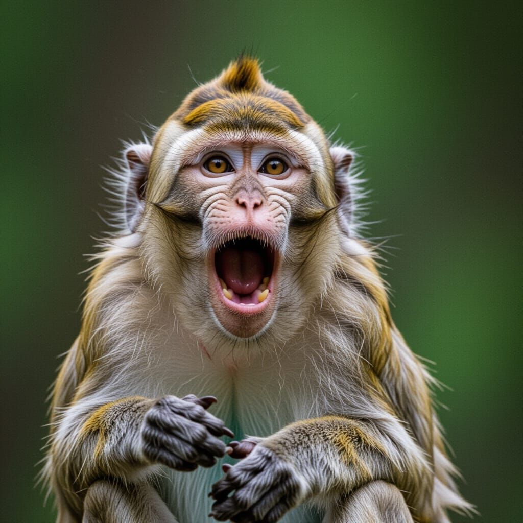 AI Generated Image of a Screeching Monkey