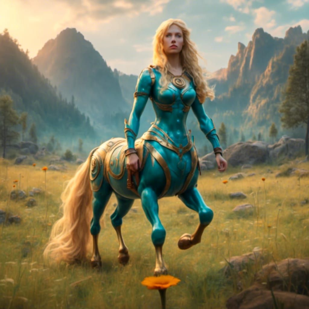 Legendary Female Centaur in Mystical Forest