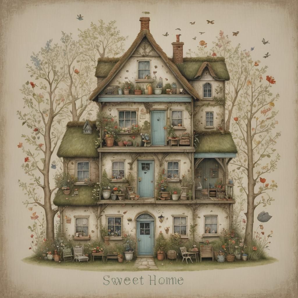 Harmonious American Folk Art Scene