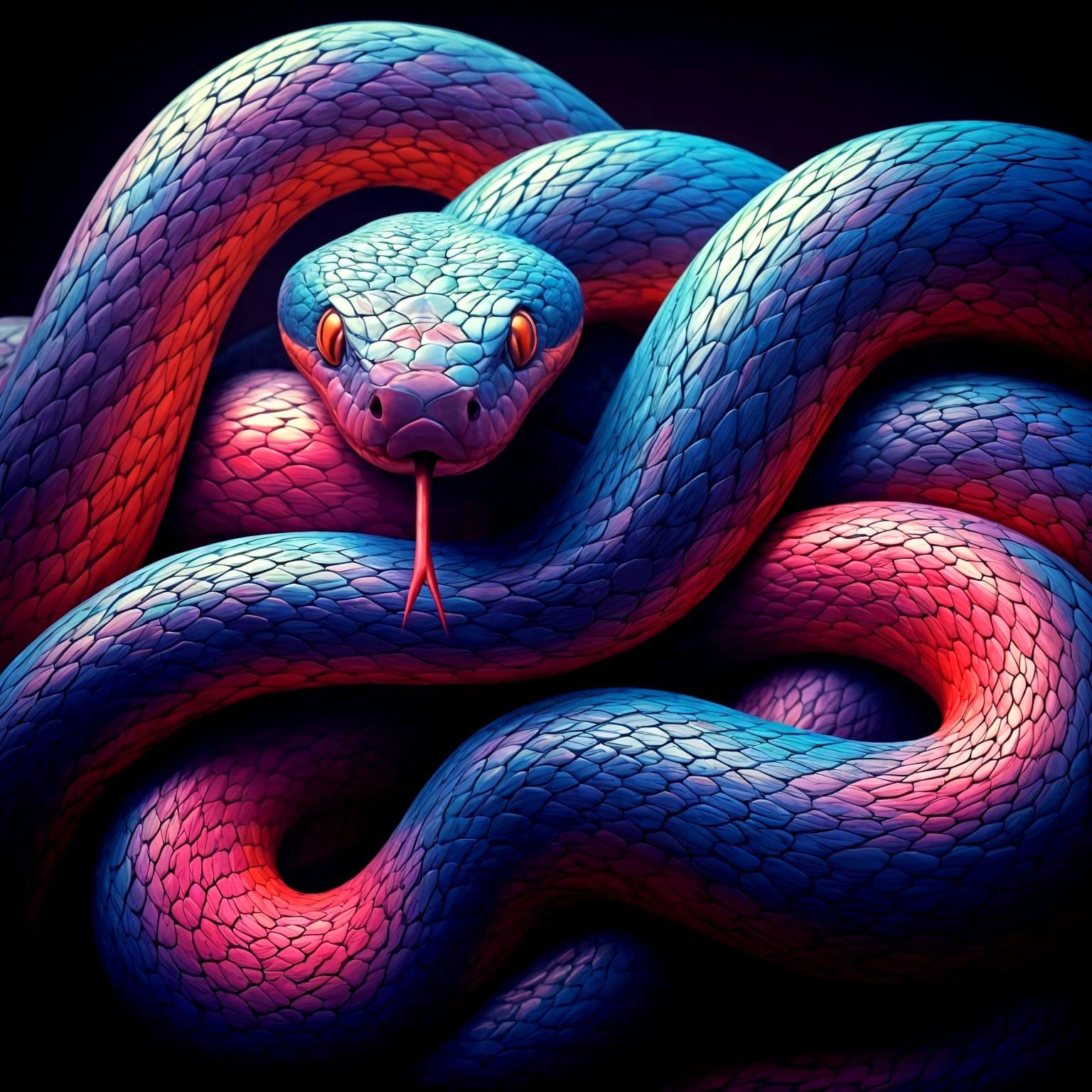 Mesmerizing Retro Snake Illusion