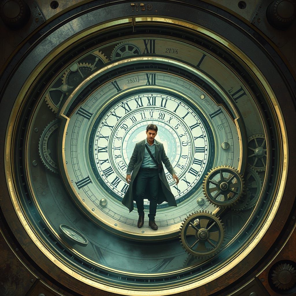 Steampunk Time Machine Inspired by Syd Mead