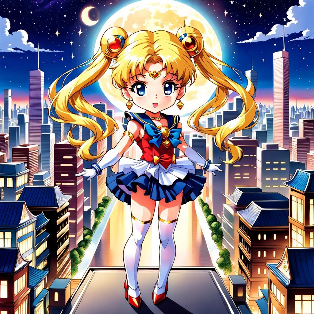 Chibi Sailor Moon Manga Illustration