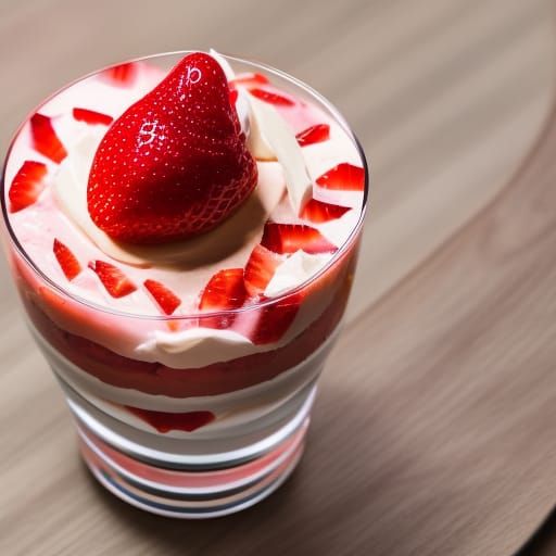 Delicious Strawberry Parfait in Professional Photography Sty...