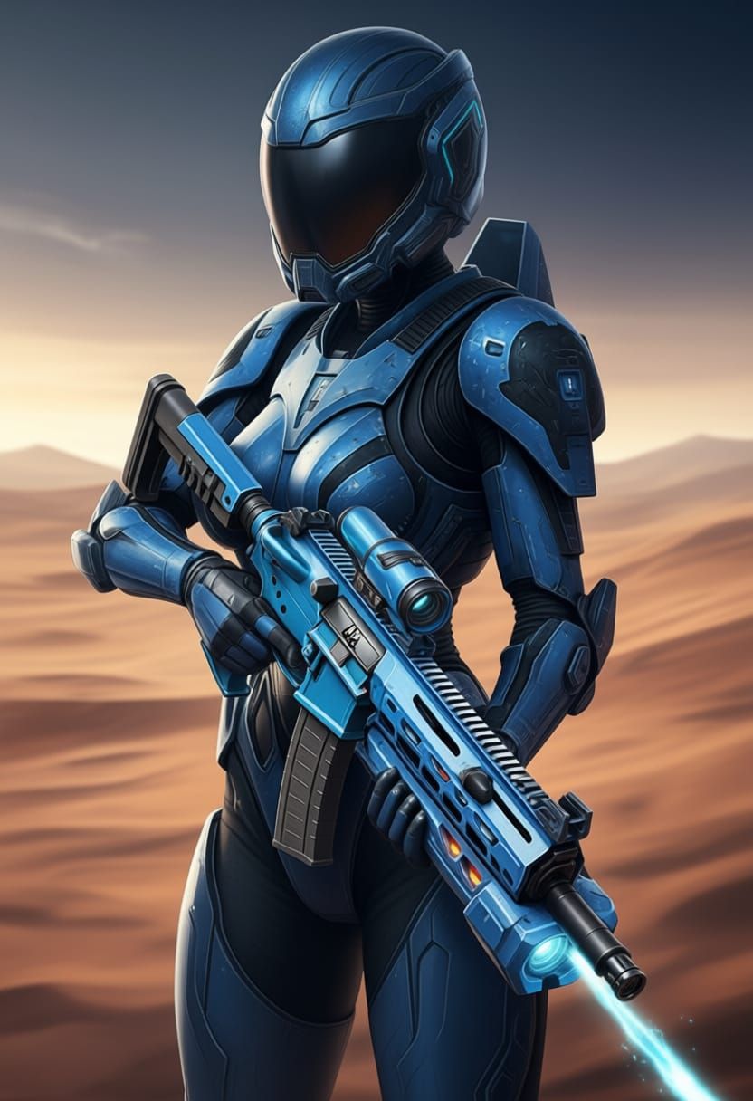 Star Wars Republic Trooper in Desert Landscape