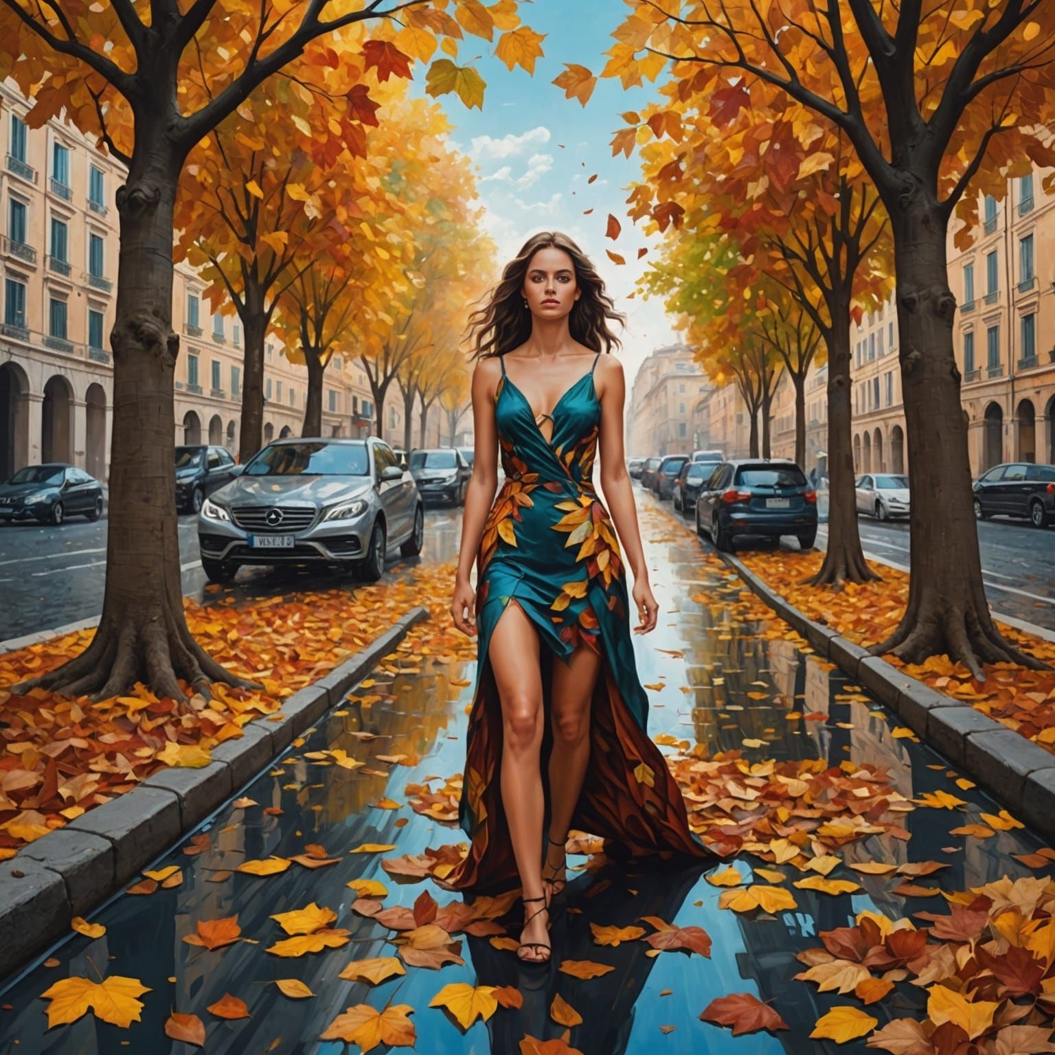 Hyperrealistic Roads Leading to Rome and Flowing Rivers