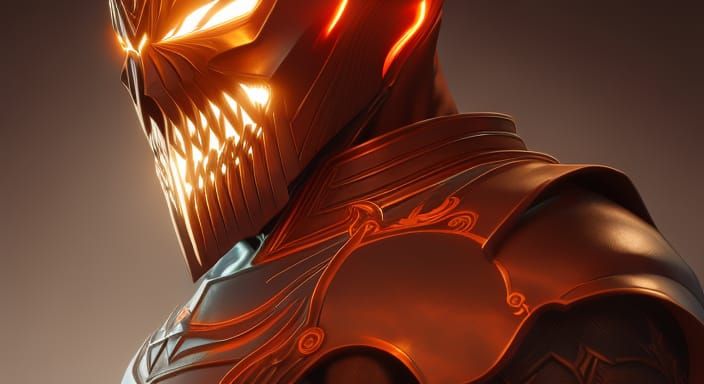 Medieval Ghost Rider Portrait in Hyperdetailed Style