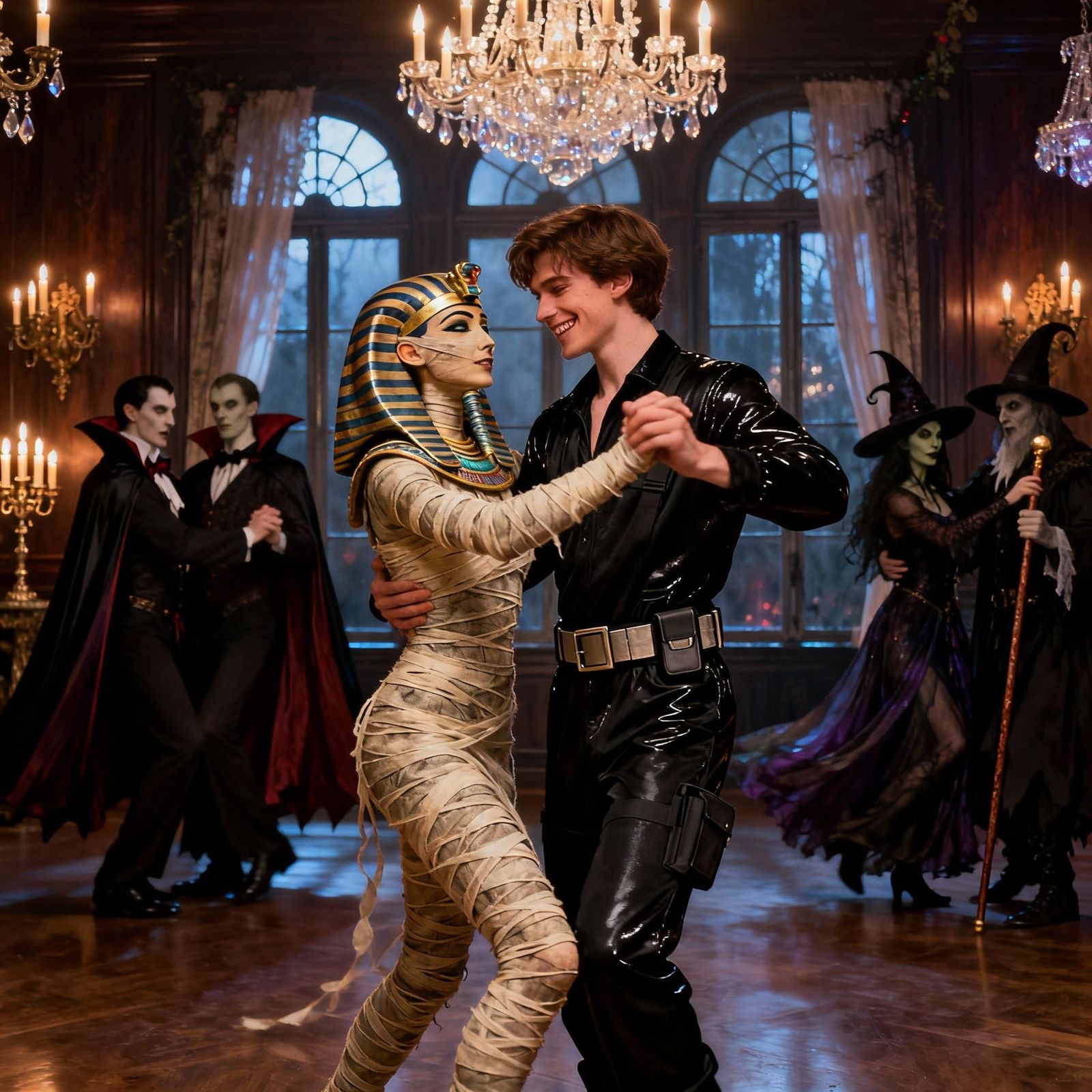 Gothic Ballroom Dance with Egyptian Mummy