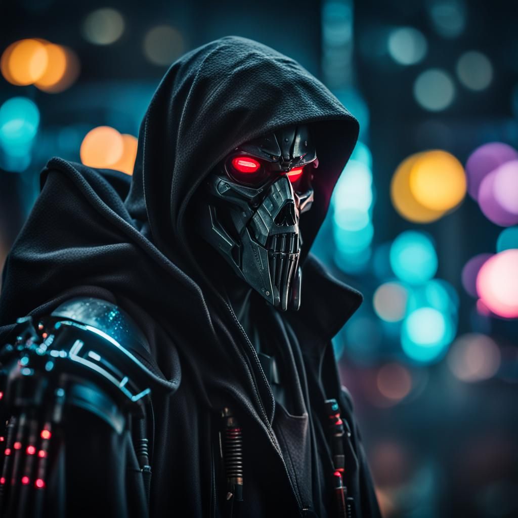 Cyberpunk Dark Reaper in Professional Photography Style