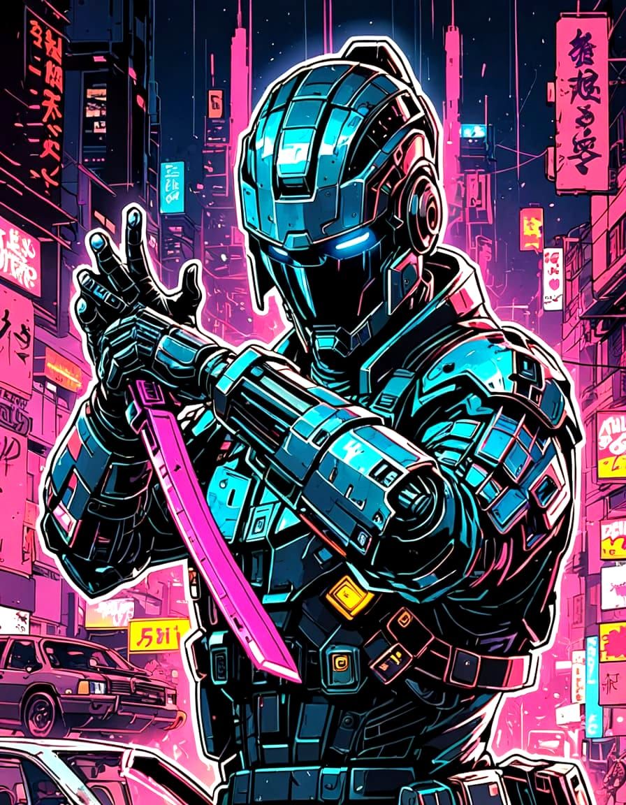 Neon Samurai: A Cyberpunk Mashup of Phantasy Star 2 and GTA ...