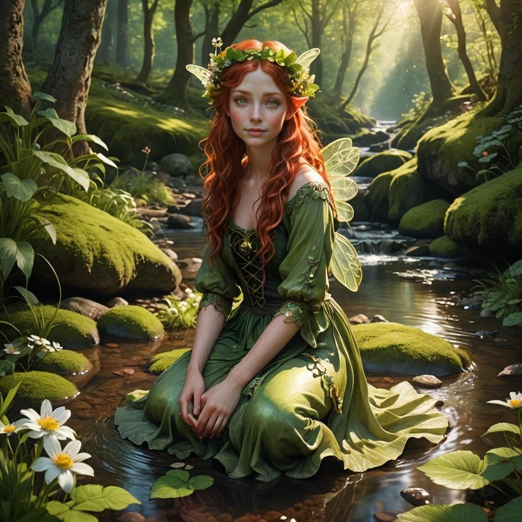 Whimsical Irish Forest Fairy