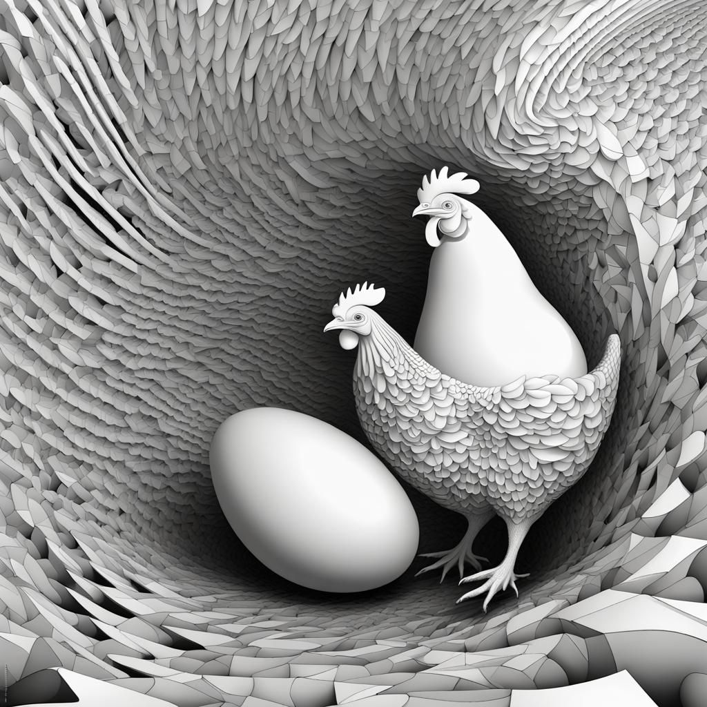 Abstract Fractal: Chicken or Egg Dilemma