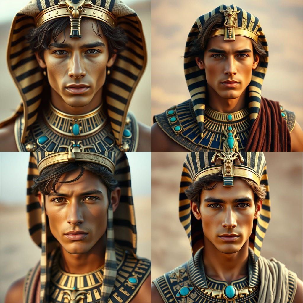 Sculpted Man with Royal Elegance