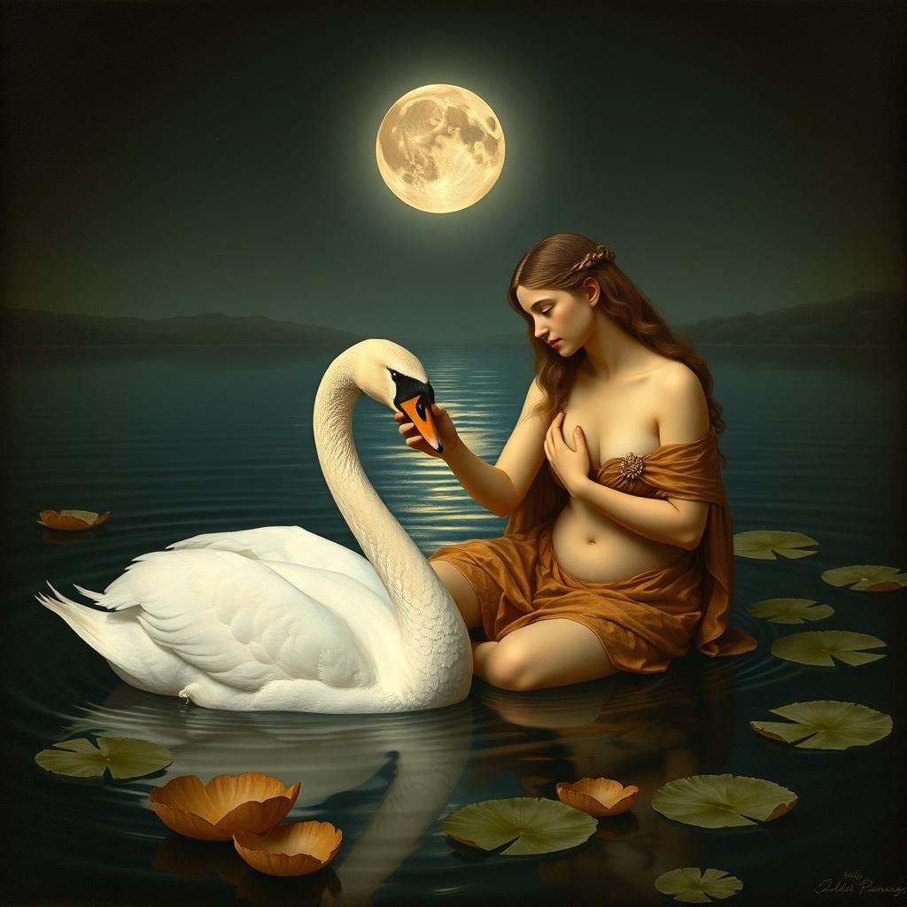 Leda and the Swan in Renaissance Style